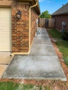Sidewalk poured and installed by Star Lawn Care