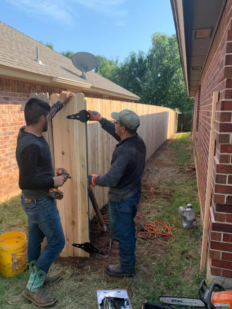 fence installation by star lawn care edmond Oklahoma